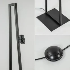 Vloerlamp/lampvoet mat zwart excl. kap><noscript><img width=