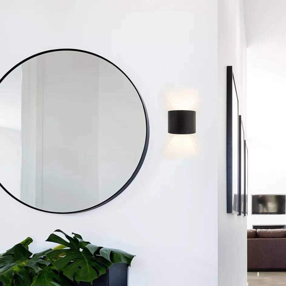 Wandlamp afgerond zwart/grijs stelklep g9>Straluma Online