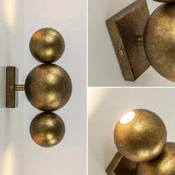 Wandlamp ambachtelijk brons inclusief LED><noscript><img width=