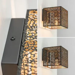 Wandlamp Avola zwart/goud><noscript><img width=
