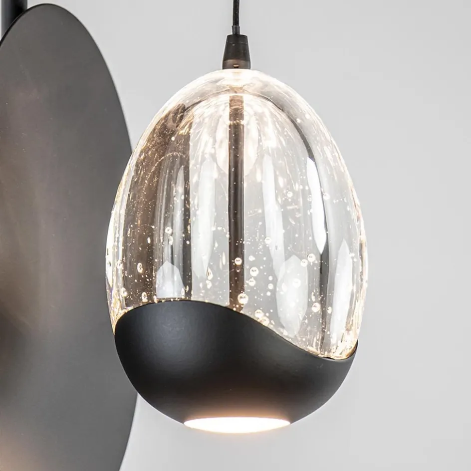 Wandlamp Black Egg zwart/helder glas>Straluma Online