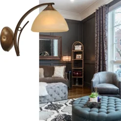 Wandlamp Bolzano smeedijzer brons><noscript><img width=