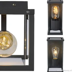 Wandlamp buiten antraciet/glas IP54></noscript>Straluma Hot