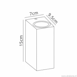 Wandlamp buiten antraciet up+down IP54></noscript>Straluma Discount