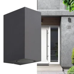 Wandlamp buiten antraciet up+down IP54></noscript>Straluma Discount