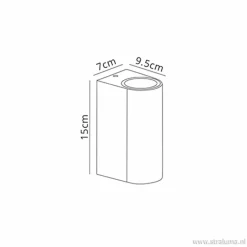 Wandlamp buiten up+down wit IP54></noscript>Straluma New