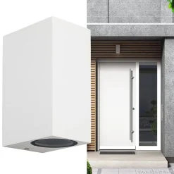 Wandlamp buiten wit up+down IP54></noscript>Straluma Hot