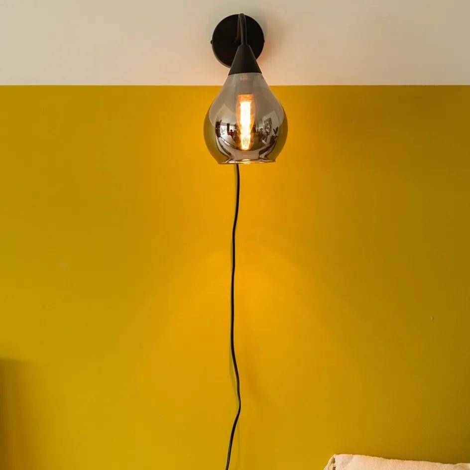 Wandlamp Cambio zwart + smoke glas>Straluma Hot