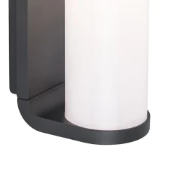 Wandlamp cilinder buiten grijs IP44 inclusief LED></noscript>Straluma Hot