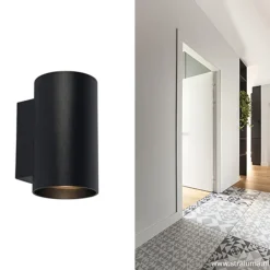 Wandlamp cilinder zwart up+down gu10></noscript>Straluma Discount