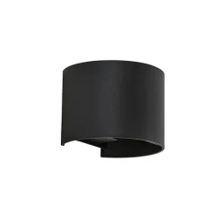 Wandlamp Davos afgerond zwart IP54 2700k>Straluma