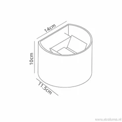 Wandlamp Davos verstelbaar antraciet IP54><noscript><img width=