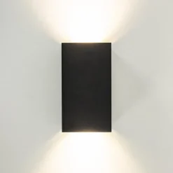 Wandlamp Eros rechthoek zwart 2xgu10></noscript>Straluma Discount