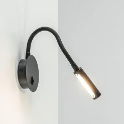 Wandlamp Flex zwart met schakelaar></noscript>Straluma Discount