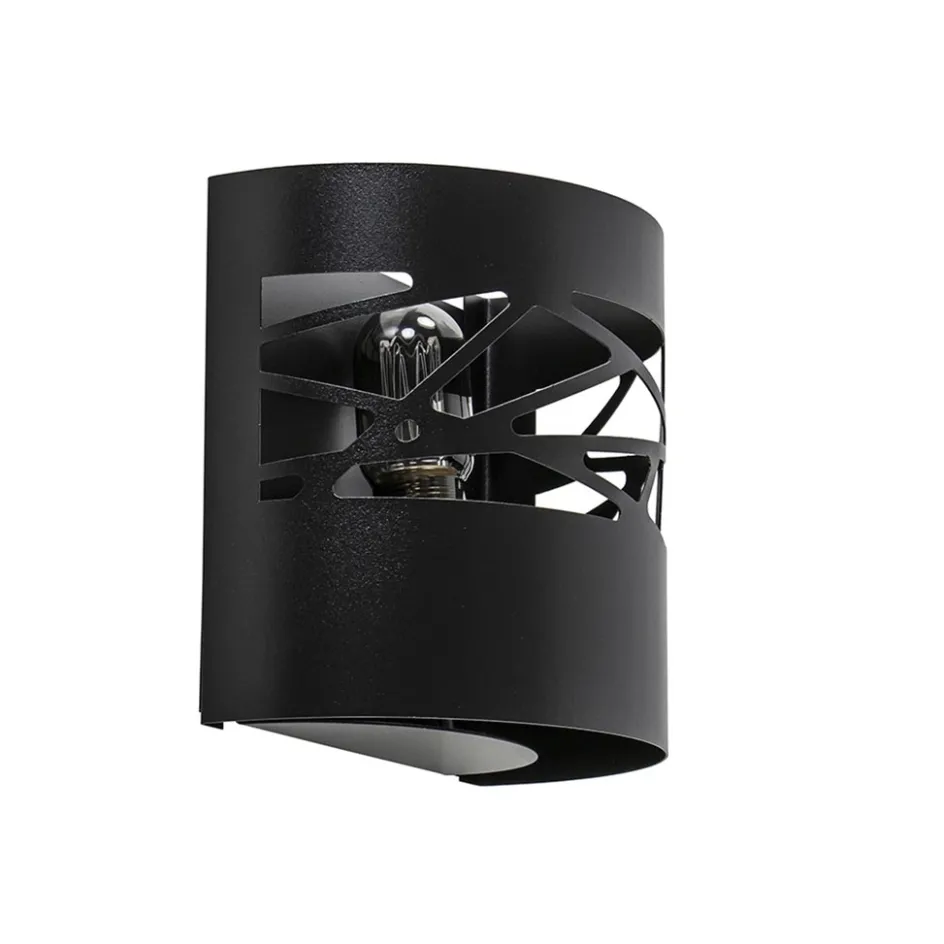 Wandlamp halve cilinder mat zwart>Straluma New