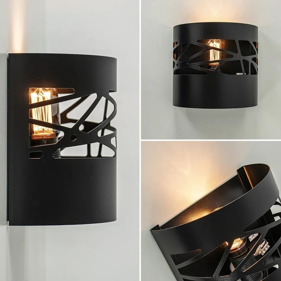 Wandlamp halve cilinder mat zwart>Straluma New