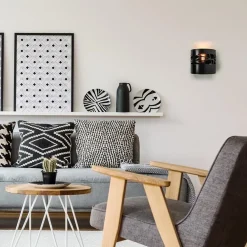 Wandlamp halve cilinder mat zwart><noscript><img width=