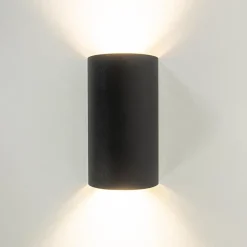 Wandlamp Hera afgerond zwart/matgoud 2xgu10><noscript><img width=