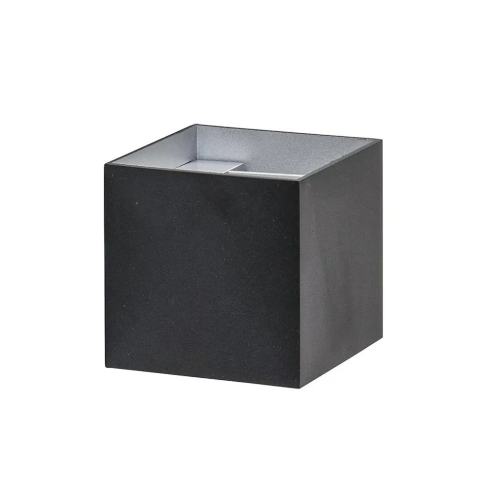 Wandlamp kubus verst. zwart/grijs ex.g9>Straluma