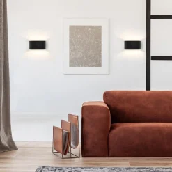 Wandlamp ovaal zwart/zilver g9></noscript>Straluma