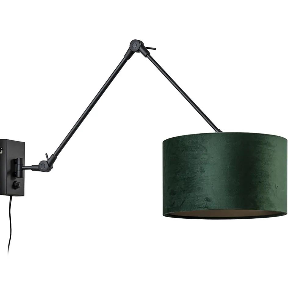 Wandlamp Prestige Chic zwart/kap groen>Straluma Sale