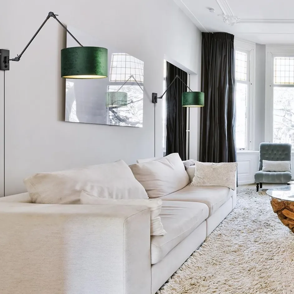 Wandlamp Prestige Chic zwart/kap groen>Straluma Sale