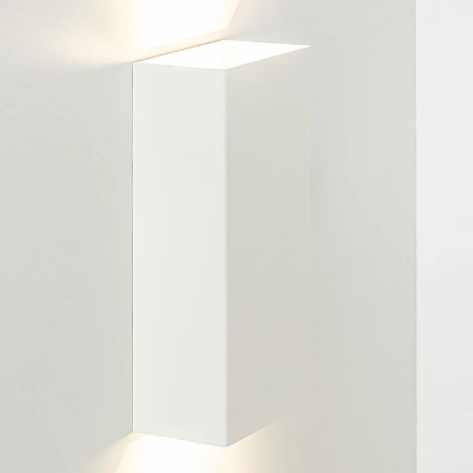 Wandlamp rechthoek wit up+down GU10>Straluma Outlet