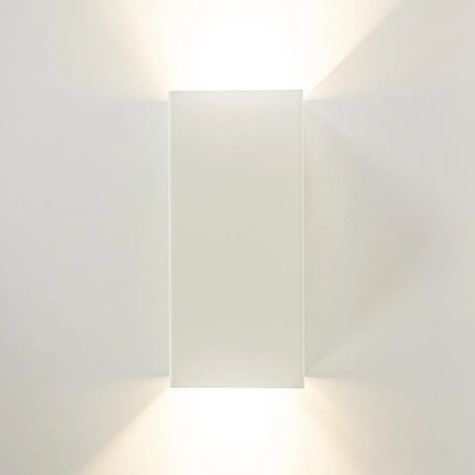 Wandlamp rechthoek wit up+down GU10>Straluma Outlet