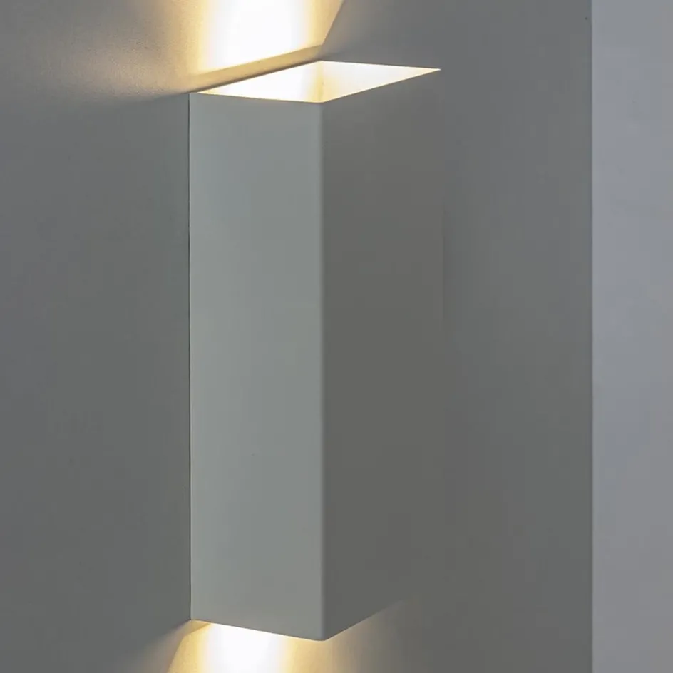 Wandlamp rechthoek wit up+down GU10>Straluma Outlet