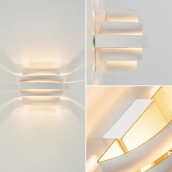 Wandlamp Scudo klein wit/goud><noscript><img width=