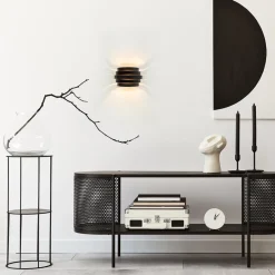 Wandlamp Scudo zwart/goud 20cm></noscript>Straluma