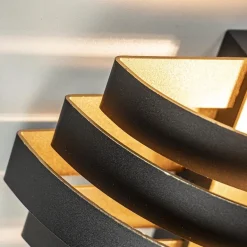 Wandlamp Scudo zwart/goud 25cm></noscript>Straluma Best