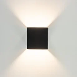 Wandlamp Stretto kubus zwart/goud></noscript>Straluma