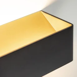 Wandlamp Stretto zwart/goud 30cm></noscript>Straluma