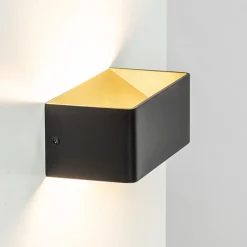 Wandlamp Stretto zwart/goud 20cm>Straluma Online