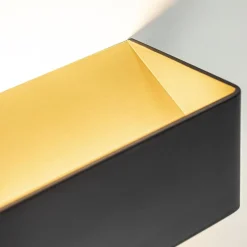 Wandlamp Stretto zwart/goud 20cm></noscript>Straluma Online