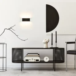 Wandlamp Stretto zwart/goud 20cm></noscript>Straluma Online