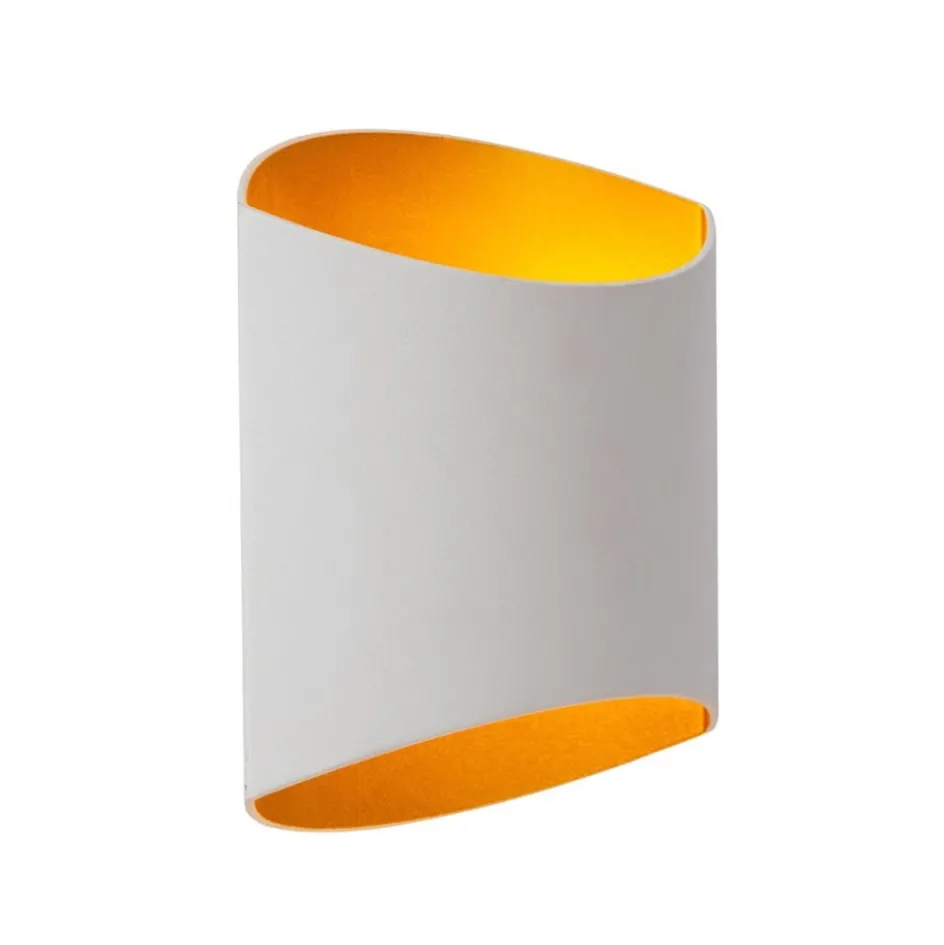Wandlamp up+down wit met goud G9>Straluma Hot