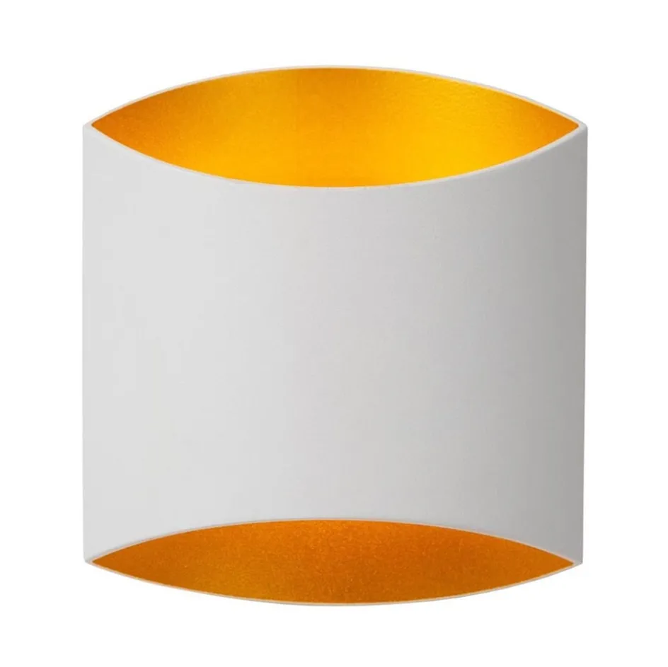 Wandlamp up+down wit met goud G9>Straluma Hot