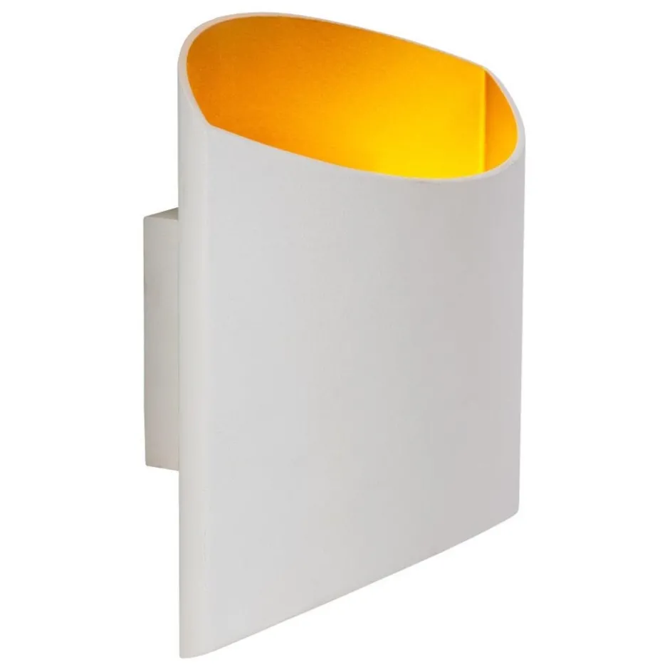 Wandlamp up+down wit met goud G9>Straluma Hot