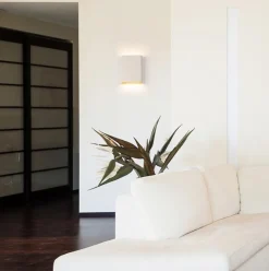 Wandlamp wit/goud ovaal dimbaar></noscript>Straluma Discount