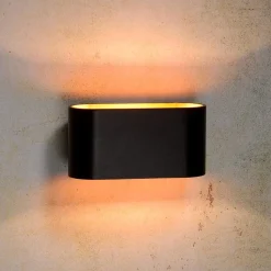 Wandlamp Xera ovaal zwart/goud><noscript><img width=