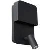 Wandlamp zwart + leesspot en usb>Straluma New
