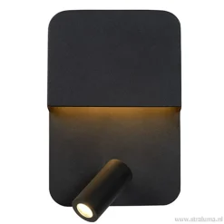 Wandlamp zwart + leesspot en usb></noscript>Straluma New