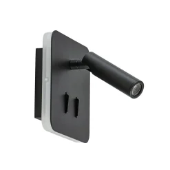 Wandlamp zwart leesspot + indirect lich>Straluma Sale