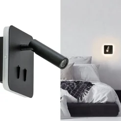 Wandlamp zwart leesspot + indirect lich></noscript>Straluma Sale