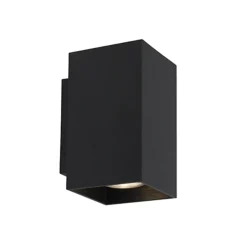 Wandlamp zwart rechthoek up+down gu10>Straluma Discount
