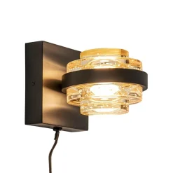Wandlamp zwart/amber>Straluma