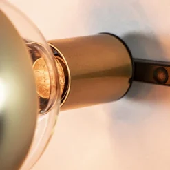 Wandlamp zwart/goud inclusief plantenpotten><noscript><img width=