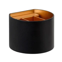 Wandlamp zwart/goud Xio up+down rond>Straluma Clearance